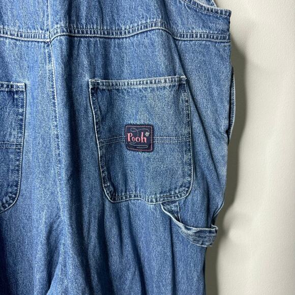 Vintage Disney Pooh & Friends Overalls Denim Jean Bib 90s Y2K Women’s Size 18 - Picture 8 of 10